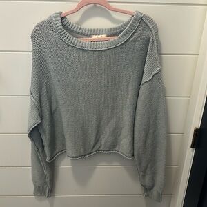 Free People slouchy cropped knit sweater